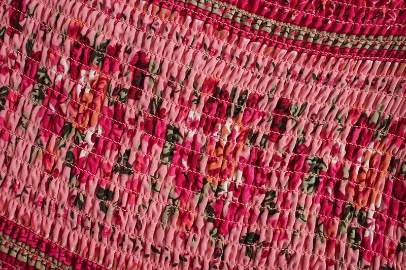 Pink Floral Fantasy Boho Floral Print Mini Dress