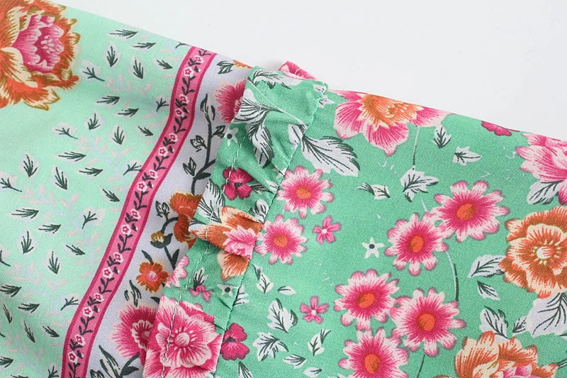 Floral Romance Boho Floral Print Maxi Dress