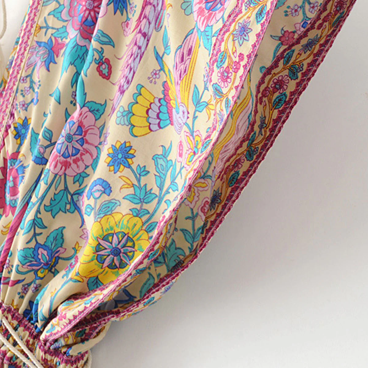 Songbird Boho Floral Print Midi Dress