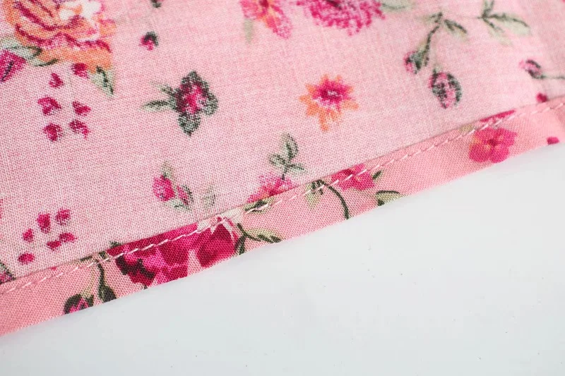 Pink Floral Fantasy Boho Floral Print Mini Dress