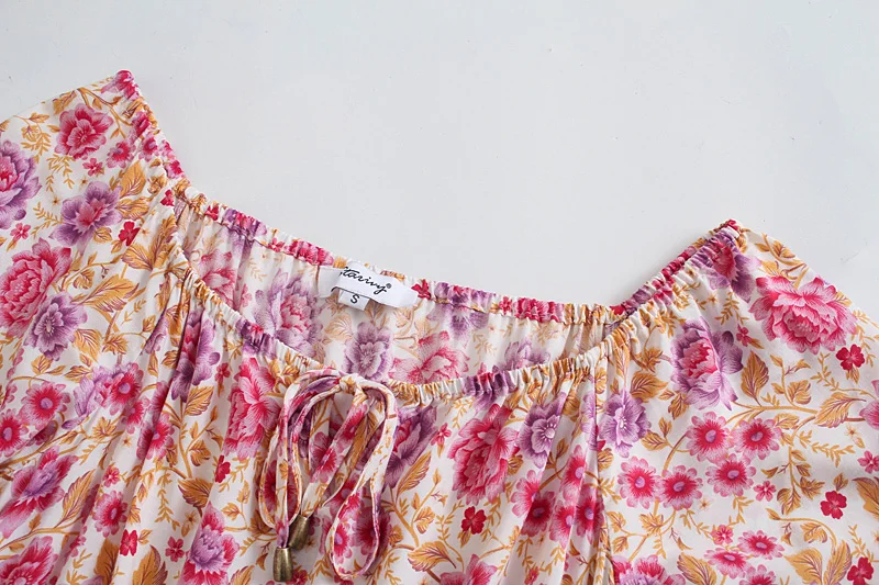 Floral Romance Boho Floral Print Maxi Dress