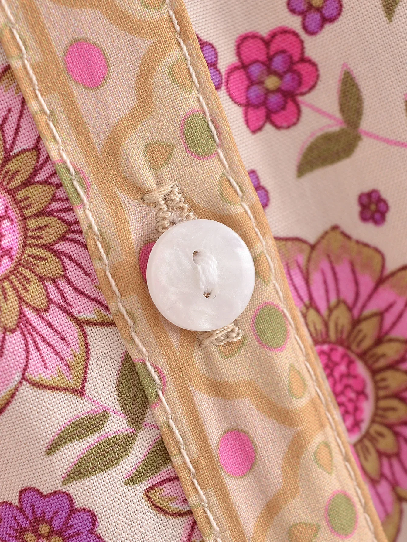 Pink Whimsy Boho Floral Print Long Sleeve Mini Dress