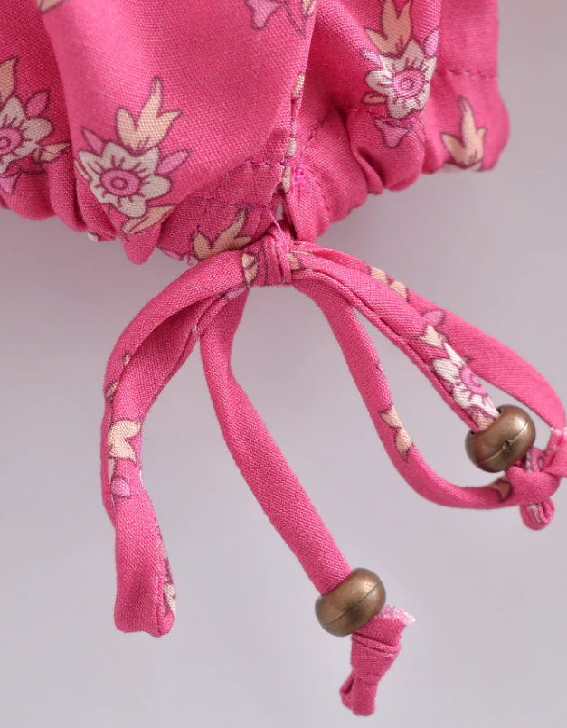 Capri Pink Boho Floral Print Midi Dress