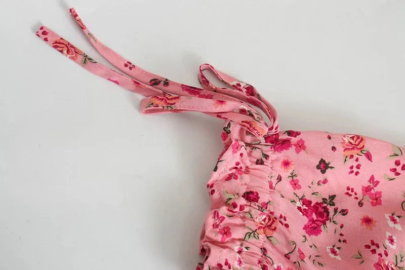 Pink Floral Fantasy Boho Floral Print Mini Dress