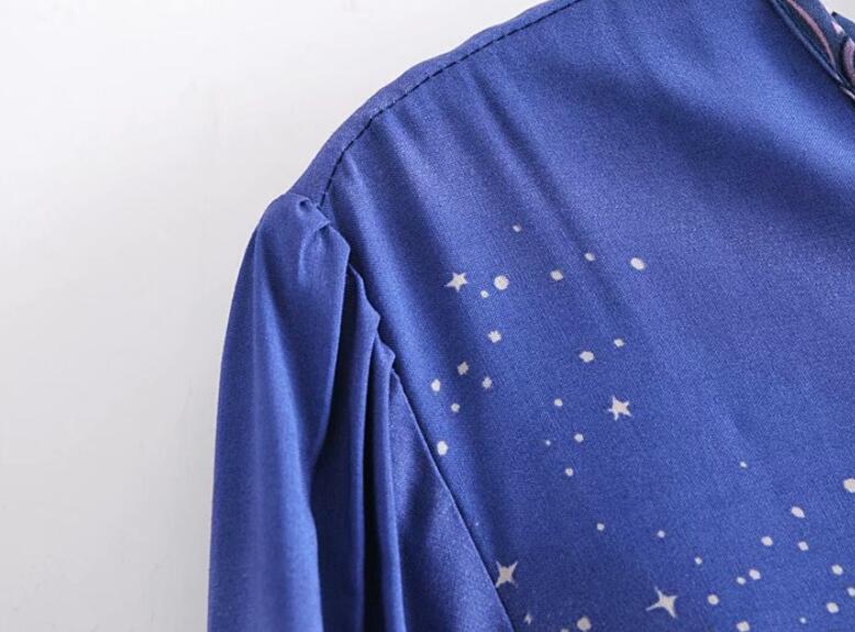 Moonstruck Boho Floral Print Long Sleeve Maxi Dress