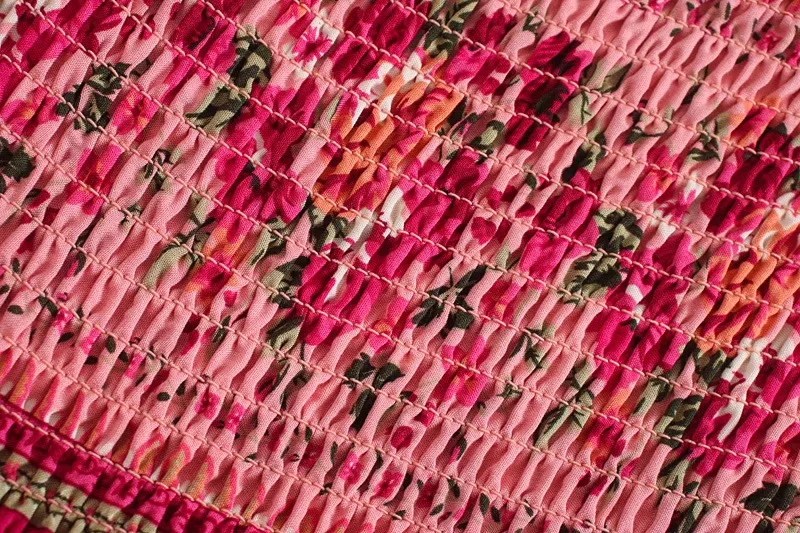 Pink Floral Fantasy Boho Floral Print Mini Dress